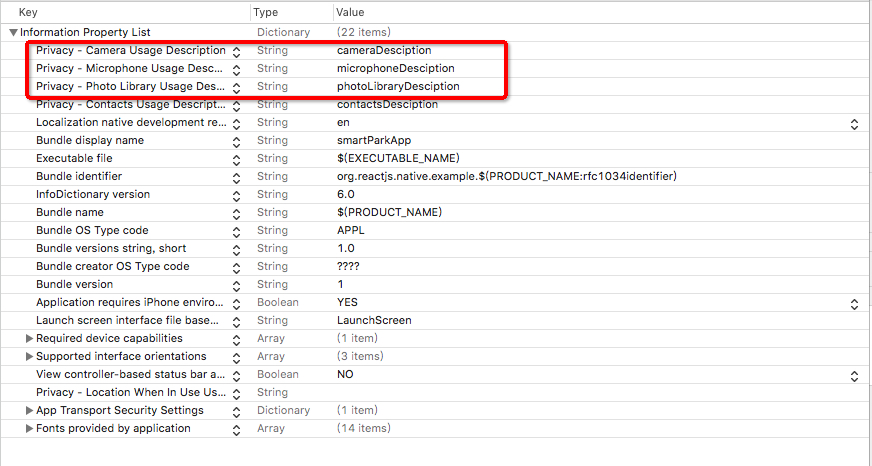 Information Property List